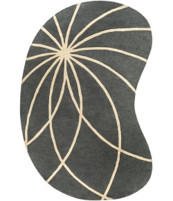 Surya Forum FM7173 Charcoal Cream Area Rug 8 ft. X 10 ft. Kidney