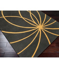 Surya Forum FM7181 Mustard Charcoal Area Rug 9 ft. 9 in. Round