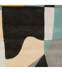 Livabliss Forum FM7194 Olive Teal Area Rug 8 ft. X 10 ft. Kidney