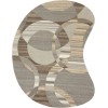 Livabliss Forum FM7210 Dark Brown Charcoal Area Rug 8 ft. X 10 ft. Kidney