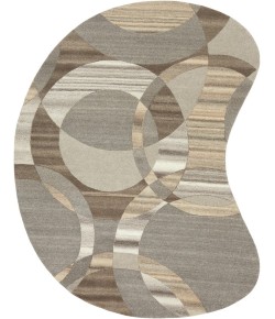 Livabliss Forum FM7210 Dark Brown Charcoal Area Rug 8 ft. X 10 ft. Kidney