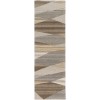 Livabliss Forum FM7211 Dark Brown Charcoal Area Rug 6 ft. X 9 ft. Kidney