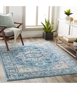Livabliss Floransa FSA2319 Sky Blue Navy Area Rug 5 ft. 3 in. X 7 ft. 1 in. Rectangle