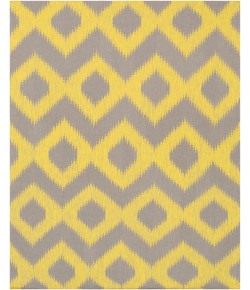 Surya Frontier FT166 Bright Yellow Dark Brown Area Rug 5 ft. X 8 ft. Rectangle