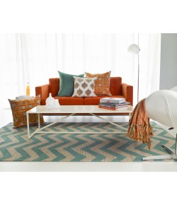 Surya Frontier FT454 Teal Ivory Area Rug 9 ft. X 13 ft. Rectangle