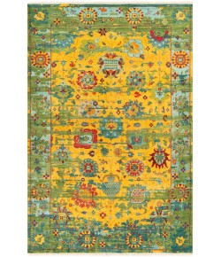 Surya Festival FVL1005 Bright Yellow Grass Green Area Rug 9 ft. X 13 ft. Rectangle