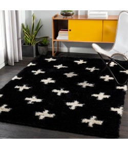 Surya Gibraltar GIB2303 Black Cream Area Rug 8 ft. 10 in. X 12 ft. Rectangle