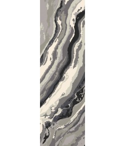 Surya Gemini GMN4034 Charcoal Medium Gray Area Rug 2 ft. 6 in. X 8 ft. Runner