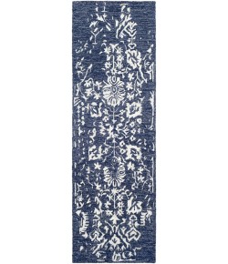 Livabliss Granada GND2311 Dark Blue Denim Area Rug 8 ft. Round