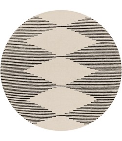 Livabliss Granada GND2331 Black Beige Area Rug 8 ft. Round