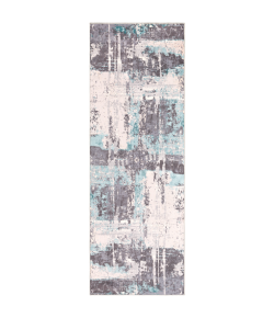 Livabliss Genesis GNS2301 White Medium Gray Area Rug 2 ft. 7 in. X 7 ft. 7 in. Runner