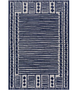 Livabliss Greenwich GWC2332 Ink Blue Medium Gray Area Rug 6 ft. 7 in. X 9 ft. Rectangle