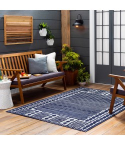 Livabliss Greenwich GWC2332 Ink Blue Medium Gray Area Rug 6 ft. 7 in. X 9 ft. Rectangle