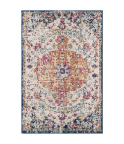 Livabliss Harput HAP1000 Aqua White Area Rug 10 ft. Round