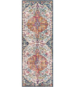Livabliss Harput HAP1000 Aqua White Area Rug 2 ft. 7 in. X 7 ft. 3 in. Runner