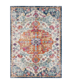 Livabliss Harput HAP1000 Aqua White Area Rug 10 ft. X 14 ft. Rectangle