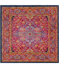 Livabliss Harput HAP1009 Garnet Dark Blue Area Rug 6 ft. 7 in. Square