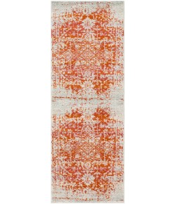 Livabliss Harput HAP1019 Burnt Orange Light Gray Area Rug 2 ft. 7 in. X 7 ft. 3 in. Runner