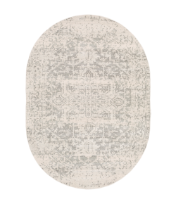 Livabliss Harput HAP1024 Charcoal Light Gray Area Rug 6 ft. 7 in. X 9 ft. Oval