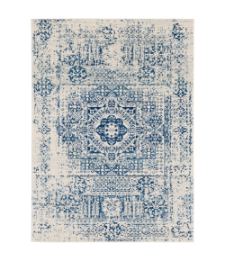 Livabliss Harput HAP1025 Dark Blue Light Gray Area Rug 6 ft. 7 in. X 9 ft. Rectangle