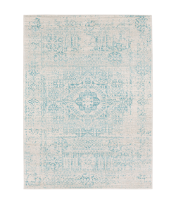 Livabliss Harput HAP1026 Teal Light Gray Area Rug 6 ft. 7 in. X 9 ft. Rectangle