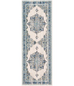 Livabliss Harput HAP1031 Dark Blue Light Gray Area Rug 2 ft. 7 in. X 7 ft. 3 in. Runner