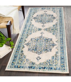 Livabliss Harput HAP1031 Dark Blue Light Gray Area Rug 2 ft. 7 in. X 7 ft. 3 in. Runner