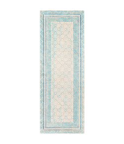 Livabliss Harput HAP1098 Aqua Light Gray Area Rug 2 ft. 7 in. X 7 ft. 3 in. Runner