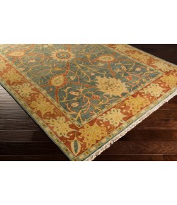 Surya Hillcrest HIL9016 Sage Burnt Orange Area Rug 5 ft. 6 in. X 8 ft. 6 in. Rectangle