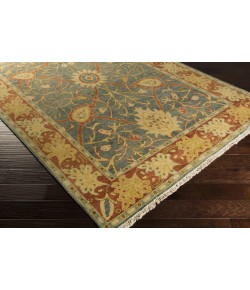 Surya Hillcrest HIL9016 Sage Burnt Orange Area Rug 5 ft. 6 in. X 8 ft. 6 in. Rectangle