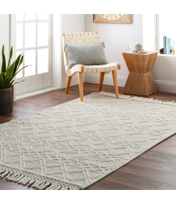 Livabliss Hemingway HMG2303 Ivory Black Area Rug 3 ft. Round Round