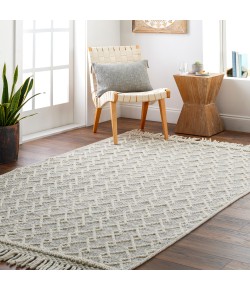 Livabliss Hemingway HMG2304 Ivory Black Area Rug 3 ft. Round Round