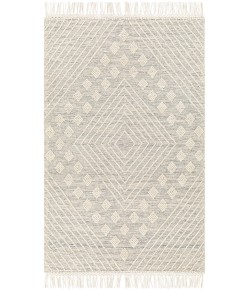 Livabliss Hemingway HMG2306 Ivory Black Area Rug 3 ft. Round Round