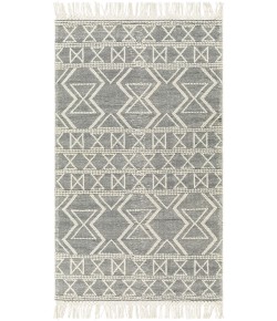 Livabliss Hemingway HMG2307 Ivory Black Area Rug 3 ft. Round Round