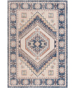 Livabliss Huntington Beach HTB2308 Navy Brick Red Area Rug 5 ft. 3 in. X 7 ft. Rectangle