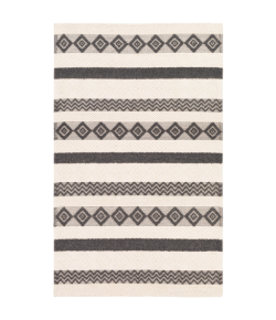 Surya Hygge HYG2301 Charcoal White Area Rug 5 ft. X 7 ft. 6 in. Rectangle