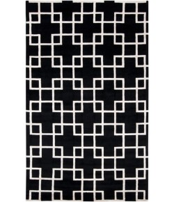 Surya Mugal IN8594 Black White Area Rug 5 ft. X 8 ft. Rectangle