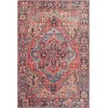 Livabliss Iris IRS2310 Bright Red Navy Area Rug 3 ft. 6 in. X 5 ft. 6 in. Rectangle