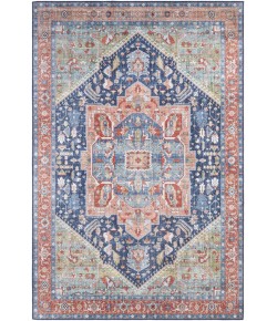 Livabliss Iris IRS2312 Navy Peach Area Rug 9 ft. X 12 ft. Rectangle