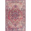 Livabliss Iris IRS2357 Burgundy Dark Blue Area Rug 2 ft. 6 in. X 7 ft. 6 in. Runner