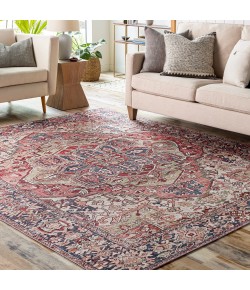 Livabliss Iris IRS2357 Burgundy Dark Blue Area Rug 9 ft. X 12 ft. Rectangle