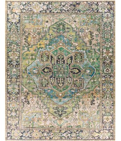 Livabliss Iris IRS2361 Dark Green Dark Blue Area Rug 7 ft. 6 in. X 9 ft. 6 in. Rectangle