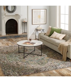 Livabliss Iris IRS2361 Dark Green Dark Blue Area Rug 2 ft. 3 in. X 3 ft. 9 in. Rectangle