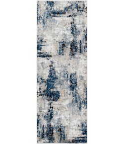Livabliss Jolie JLO2300 Dark Blue Beige Area Rug 2 ft. 7 in. X 7 ft. 3 in. Runner