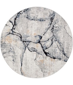 Livabliss Jolie JLO2316 Medium Gray Tan Area Rug 5 ft. 3 in. Round