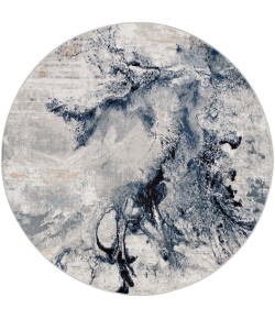 Livabliss Jolie JLO2320 Dark Blue Slate Area Rug 5 ft. 3 in. Round