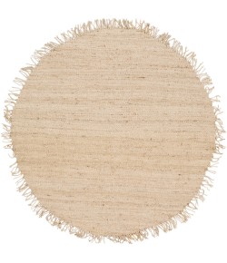 Livabliss Jute JUITE Cream Area Rug 10 ft. Round