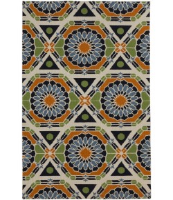 Surya Kaleidoscope KAL8002 Ivory Bright Orange Area Rug 8 ft. X 11 ft. Rectangle