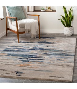 Surya Kavita KVT2302 Medium Gray Ink Blue Area Rug 12 ft. Round Round
