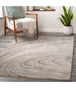 Surya Kavita KVT2304 Medium Gray Light Gray Area Rug 12 ft. Round Round